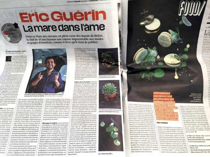 article sur le chef Eric Guerin paru dans libération le 31 octobre 2015