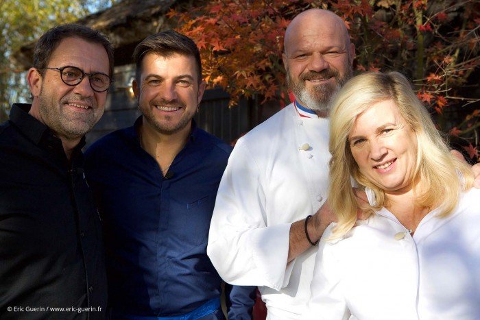 chefs étoilés dans le jardin du restaurant et hôtel la Mare aux Oiseaux